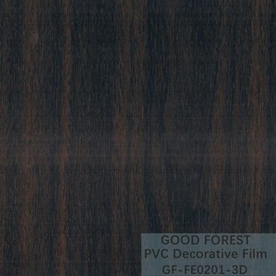 सजावटी ब्लैक पीवीसी फिल्म 1260 मिमी - 1330 मिमी चौड़ाई लकड़ी का अनाज