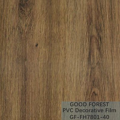 फ़्लोएबिलिटी PVC सजावटी फिल्म स्क्रैच रेज़िस्टेंस लकड़ी का ग्रेन