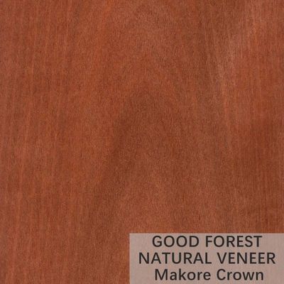 Color Makore नेचुरल वुड विनियर क्राउन कट ग्रेन कस्टमाइज्ड सर्विस