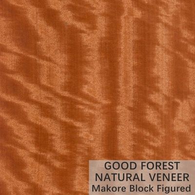 Color Makore नेचुरल वुड विनियर क्राउन कट ग्रेन कस्टमाइज्ड सर्विस