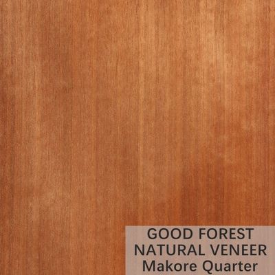 Color Makore नेचुरल वुड विनियर क्राउन कट ग्रेन कस्टमाइज्ड सर्विस