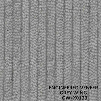 ISO डेकोरेशन 3100mm इंजीनियर्ड वुड विनियर असामान्य विंग एक्सोटिक ग्रेन ग्रे रंग