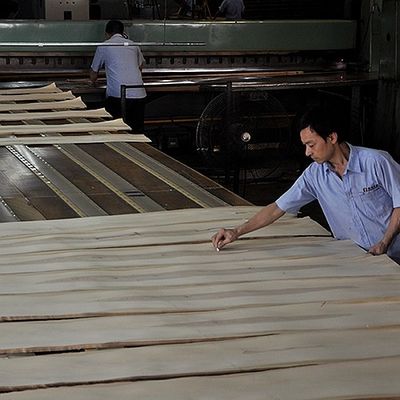 अमेरिकी सफेद ओक ठोस लकड़ी शीट फैंसी पैनल के लिए सीधे स्लाइस और डाई फनीर 0.45 मिमी मोटाई