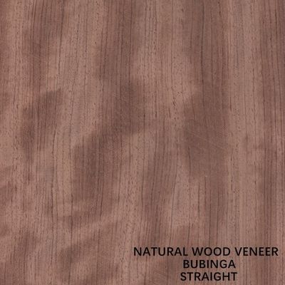 फर्नीचर / संगीत वाद्ययंत्र के लिए सीधे 0.5 मिमी अफ्रीका प्राकृतिक बुबिंगा लकड़ी का लिबास