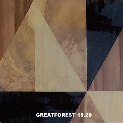 कलात्मक लकड़ी का लिबास सममित कोलाज ज्यामितीय पैटर्न समृद्ध रंग लकड़ी की पेंटिंग 0.55 मिमी