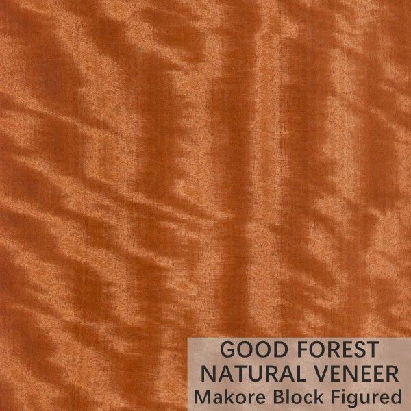Color Makore नेचुरल वुड विनियर क्राउन कट ग्रेन कस्टमाइज्ड सर्विस