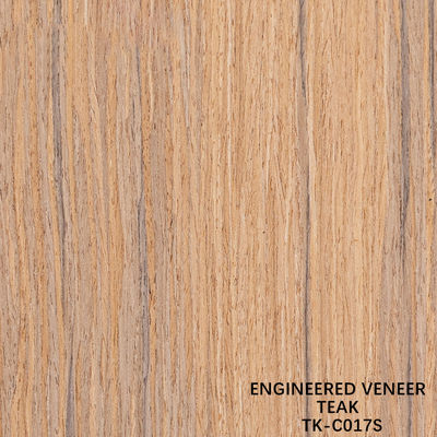 Recon Wood Veneer Of Teak Slice Cut Technics With Straight Grain For For Door Face Lengthened Size 2850mm TK-017S/236S/536S/829S/982S/5410S लकड़ी के टुकड़े का कतरन